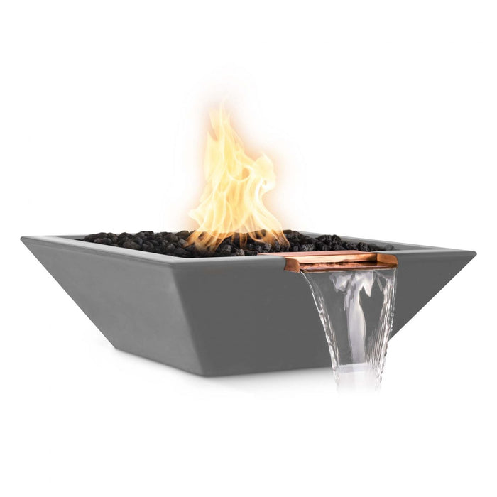The Outdoor Plus Maya Fire & Water Bowl in GFRC Concrete
