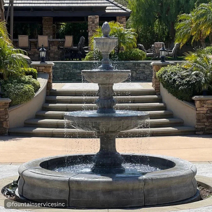 Al's Garden Art Mediterranean Fountain with Plumbed Spacer and Fiore Pond