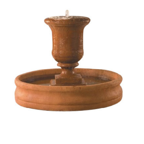 Al's Garden Art Tall Urn Cast Stone Outdoor Fountain - Medium
