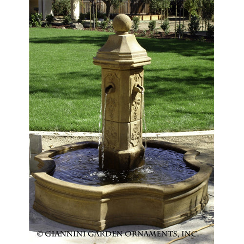 Giannini’s Garden Ornaments Monaco Pond Fountain With Lorraine Finial