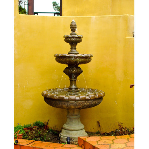 Giannini’s Garden Ornaments Monegasque Lion Three Tier Fountain