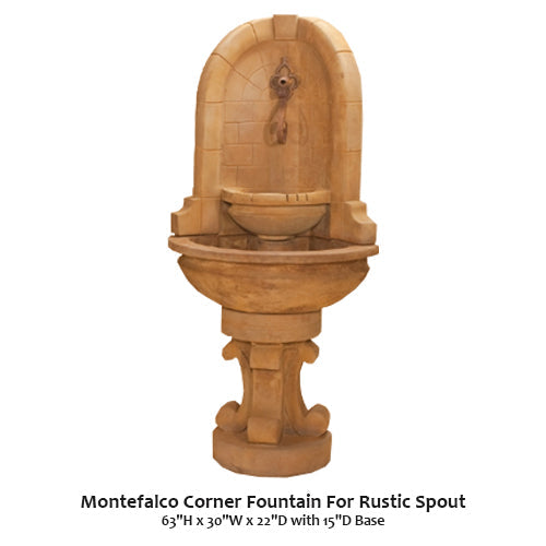 Giannini’s Garden Ornaments Montefalco Corner Fountain For Rustic Spout