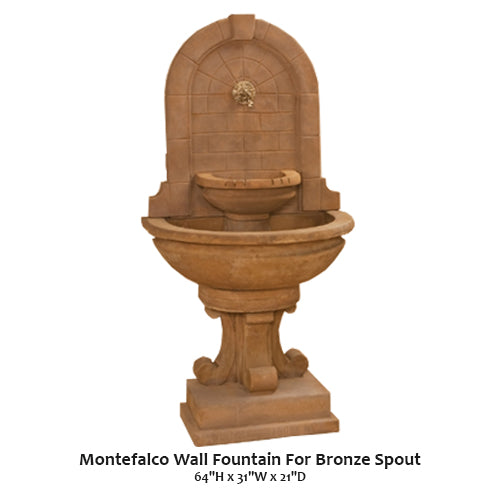 Giannini’s Garden Ornaments Montefalco Wall Fountain For Bronze Spout