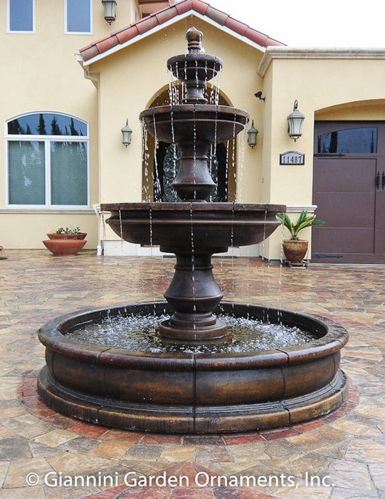 Giannini’s Garden Ornaments Montefalco Three Tier Pond Fountain