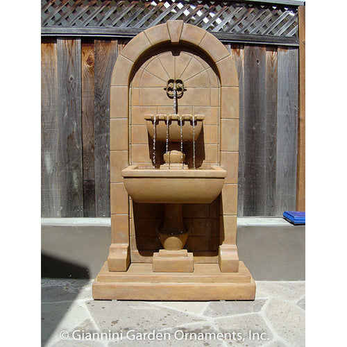 Giannini’s Garden Ornaments Monterosso Wall Fountain
