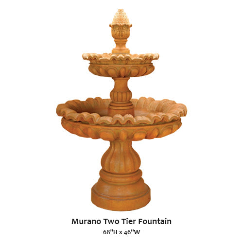 Giannini’s Garden Ornaments Murano Two Tier Fountain