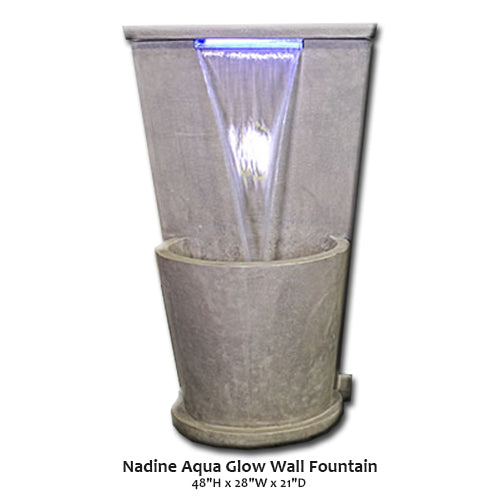 Giannini’s Garden Ornaments Nadine Aqua Glow Wall Fountain