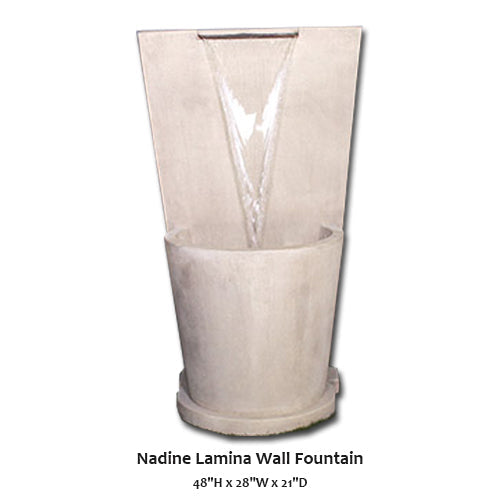 Giannini’s Garden Ornaments Nadine Lamina Wall Fountain