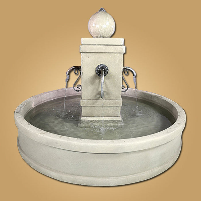 Giannini’s Garden Ornaments Napa Round Pond Fountain for Rustic Spouts