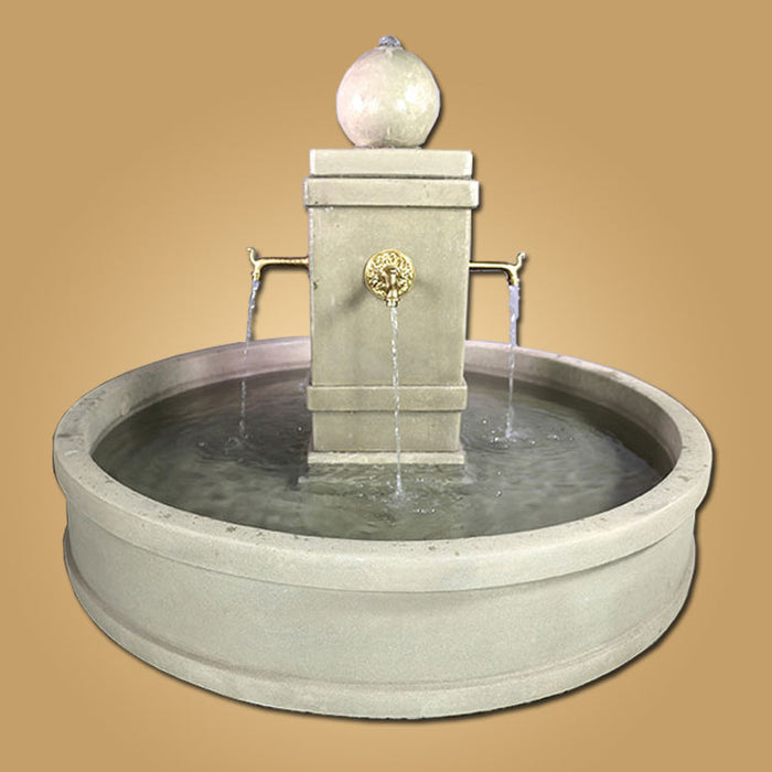 Giannini’s Garden Ornaments Napa Round Pond Fountain for Bronze Spouts
