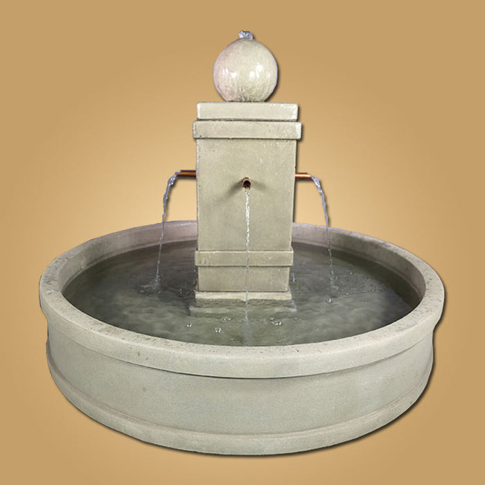 Giannini’s Garden Ornaments Napa Round Pond Fountain with Copper Spouts