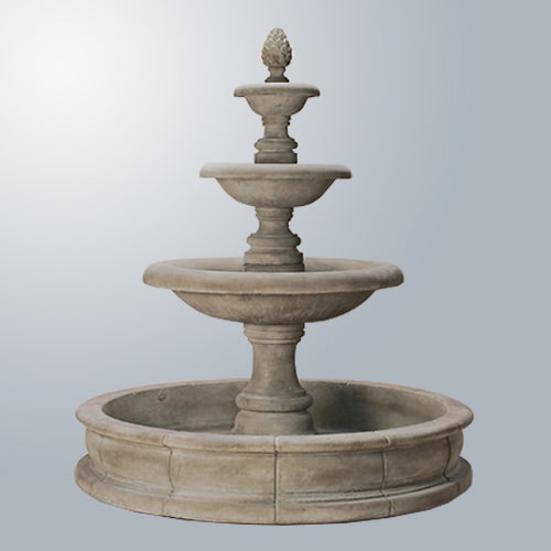 Giannini’s Garden Ornaments  Newcastle Three Tier Pond Fountain