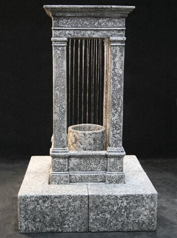 Al's Garden Art Old World Curtain Rain Fountain, Tall with Column