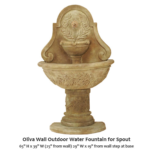 Giannini’s Garden Ornaments Oliva Wall Outdoor Water Fountain for Spout