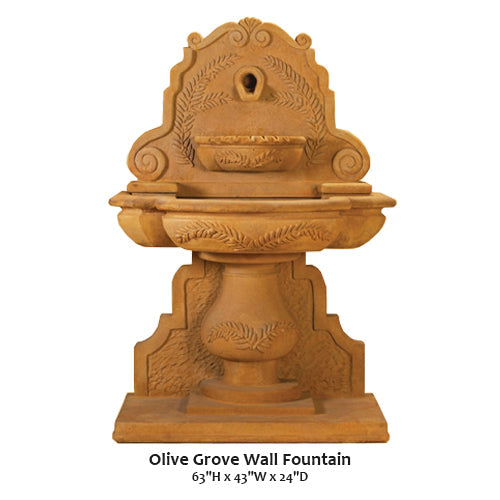 Giannini’s Garden Ornaments Olive Grove Wall Fountain