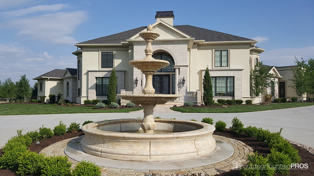 Al's Garden Art 3-Tier Four Seasons Outdoor Water Fountain With Bracci Basin