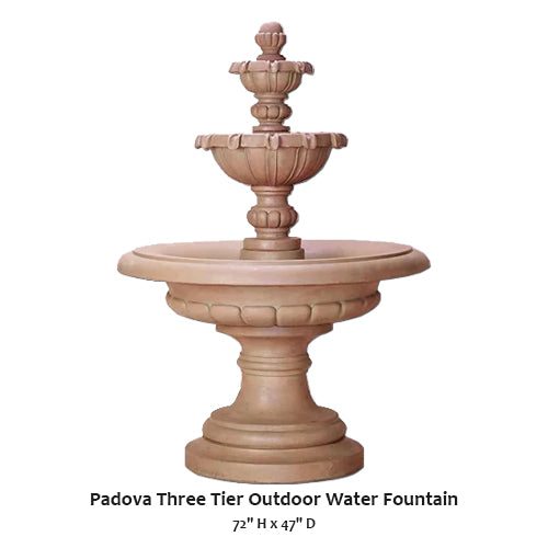 Giannini’s Garden Ornaments Padova Three Tier Outdoor Water Fountain