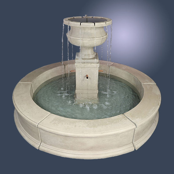 Giannini’s Garden Ornaments Piazza Aventino Easy Pond Fountain w/ Copper Spouts