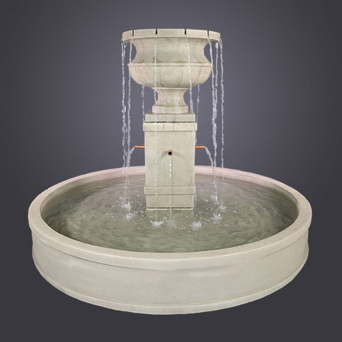 Giannini’s Garden Ornaments Piazza Aventino Pond Fountain w/ Copper Spouts