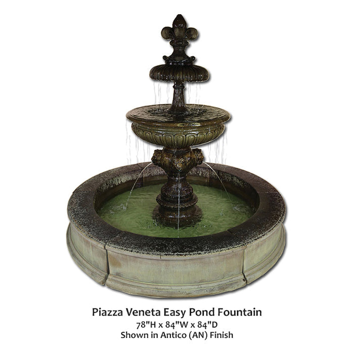 Giannini’s Garden Ornaments Piazza Veneta Easy Pond Fountain