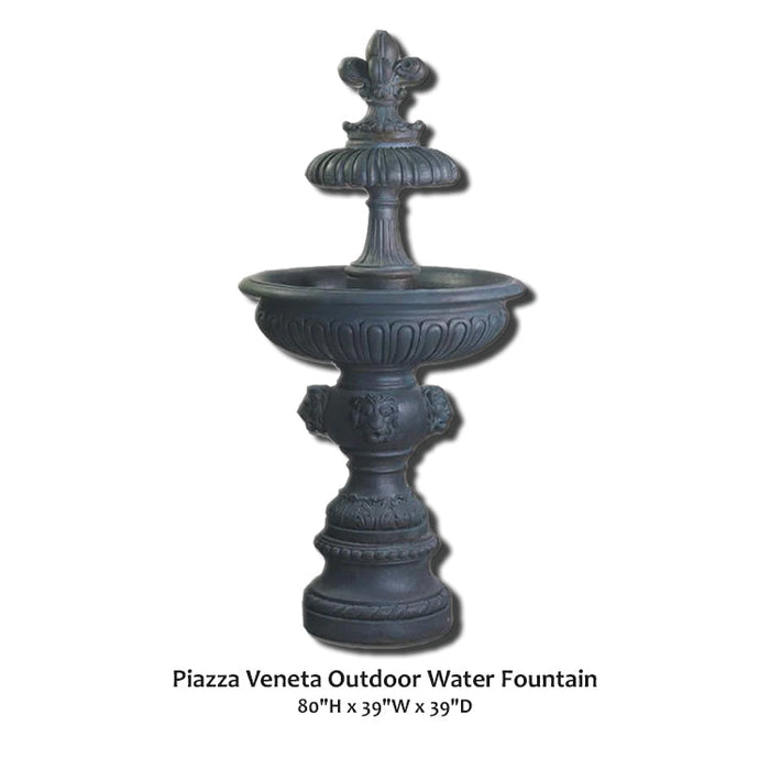 Giannini’s Garden Ornaments Piazza Veneta Outdoor Water Fountain