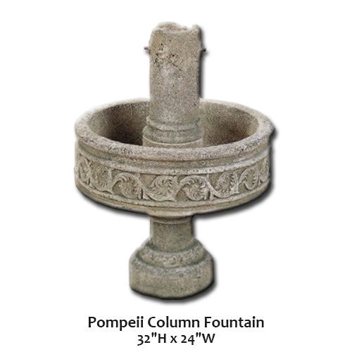 Giannini’s Garden Ornaments Pompeii Column Fountain