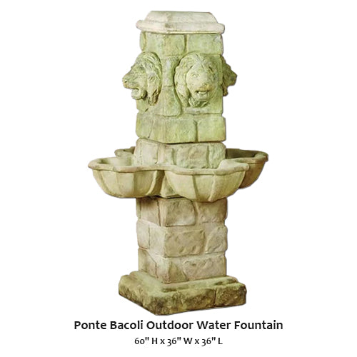 Giannini’s Garden Ornaments Ponte Bacoli Outdoor Water Fountain