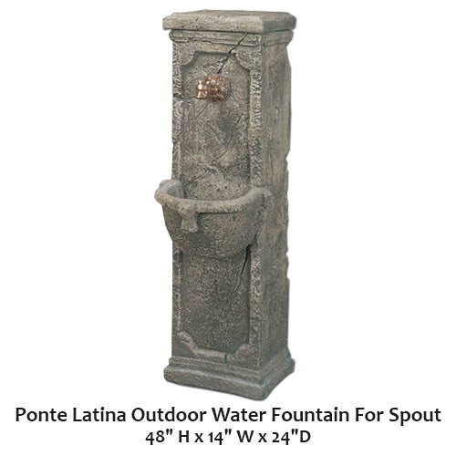 Giannini’s Garden Ornaments Ponte Latina Outdoor Water Fountain For Spout