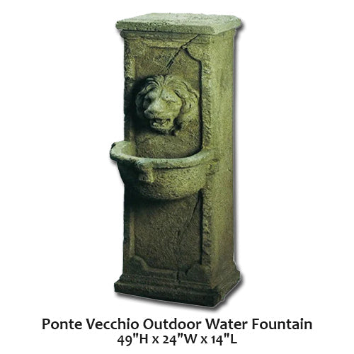 Giannini’s Garden Ornaments Ponte Vecchio Outdoor Water Fountain