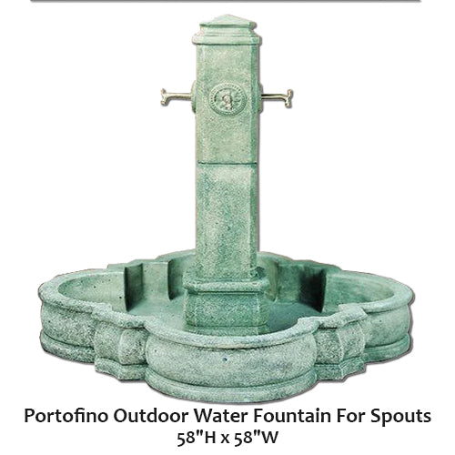 Giannini’s Garden Ornaments Portofino Outdoor Water Fountain For Spouts
