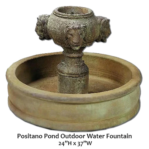 Giannini’s Garden Ornaments Positano Pond Outdoor Water Fountain