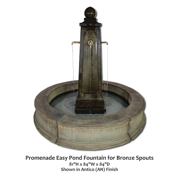 Giannini's Garden Ornaments Promenade Easy Pond Fountain for Bronze Spouts