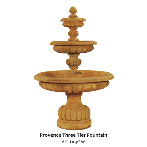 Giannini's Garden Ornaments Provence Three Tier Fountain