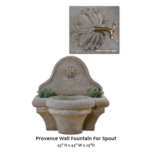 Giannini's Garden Ornaments Provence Wall Fountain For Spout