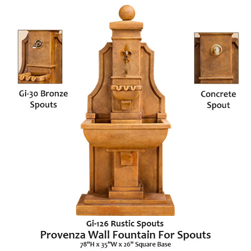 Giannini's Garden Ornaments Provenza Wall Fountain For Spouts