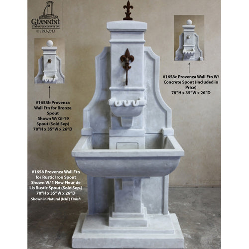 Giannini's Garden Ornaments Provenza Wall Fountain For Spouts