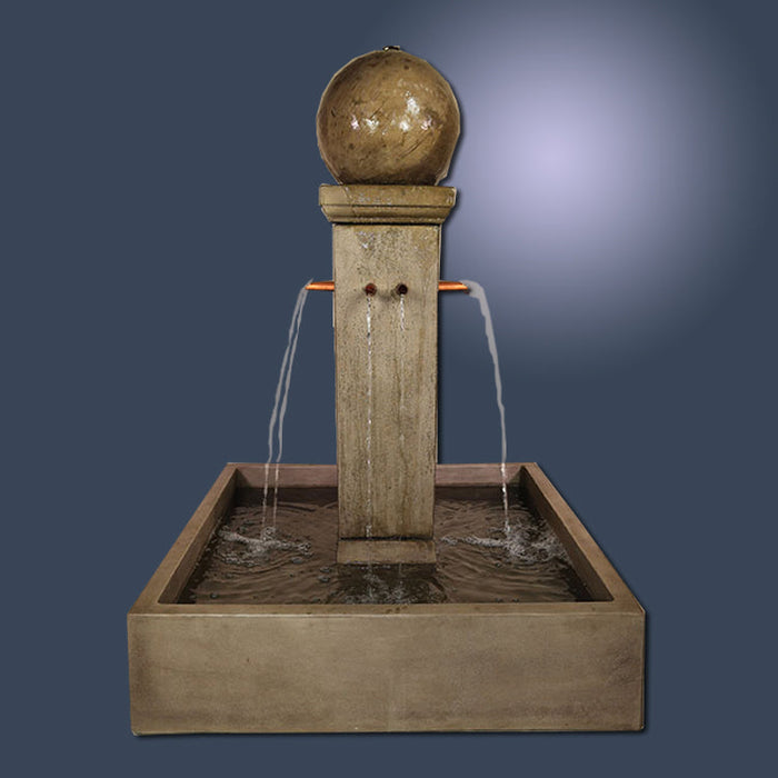 Giannini's Garden Ornaments Quadrum Courtyard Fountain with Ball
