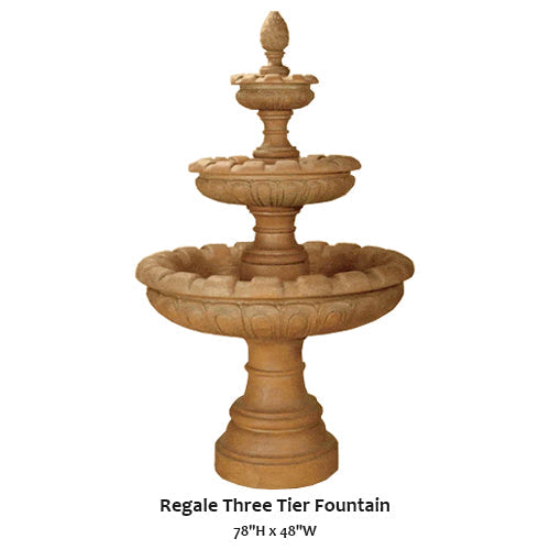 Giannini's Garden Ornaments Regale Three Tier Fountain