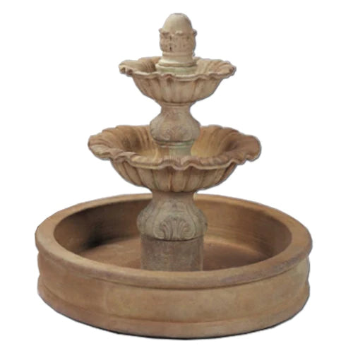 Giannini's Garden Ornaments Regina Two Tier with 37" Pond Outdoor Fountain