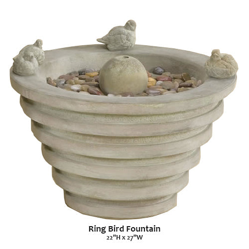 Giannini’s Garden Ornaments Ring Bird Fountain