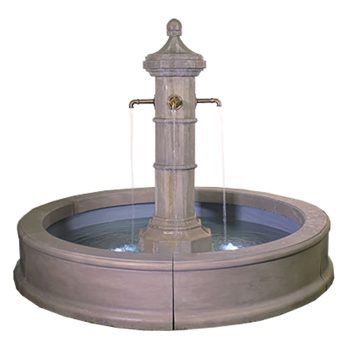Giannini’s Garden Ornaments Robaix Column Fountain For Spouts-Column Only-Plumbed for Pond