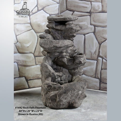 Giannini’s Garden Ornaments Rock Falls Fountain