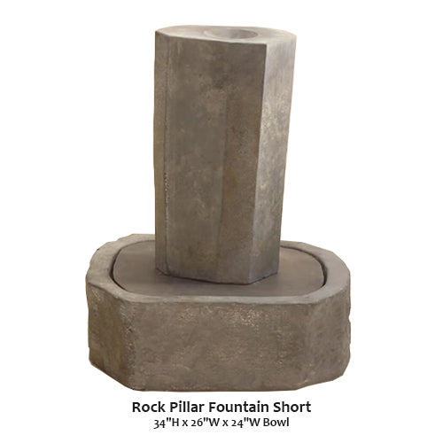 Giannini’s Garden Ornaments Rock Pillar Fountain Short