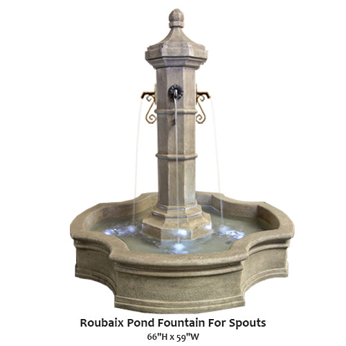 Giannini’s Garden Ornaments Roubaix Pond Fountain For Spouts