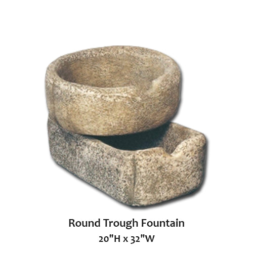 Giannini’s Garden Ornaments Round Trough Fountain