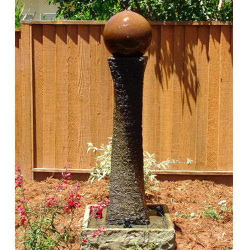 Giannini’s Garden Ornaments Rustic Twist Fountain With Ball