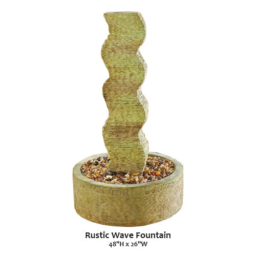 Giannini’s Garden Ornaments Rustic Wave Fountain