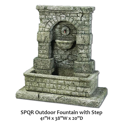 Giannini’s Garden Ornaments SPQR Outdoor Fountain with Step