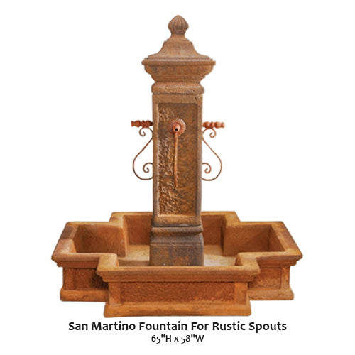 Giannini's Garden Ornaments San Martino Fountain For Rustic Spouts