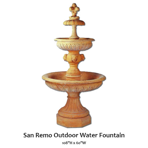 Giannini's Garden Ornaments San Remo Outdoor Water Fountain